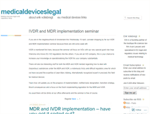 Tablet Screenshot of medicaldeviceslegal.com